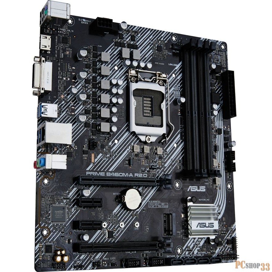 Материнская плата ASUS PRIME B460M-A R2.0, LGA1200, H470, 4*DDR4, DVI-D + HDMI, SATA3 + RAID, Audio, Gb LAN, USB 3.2*4, USB 2.0*2, COM*1 header, LPT*1 header (w/o cable), mATX 90MB18A0-M0EAY0