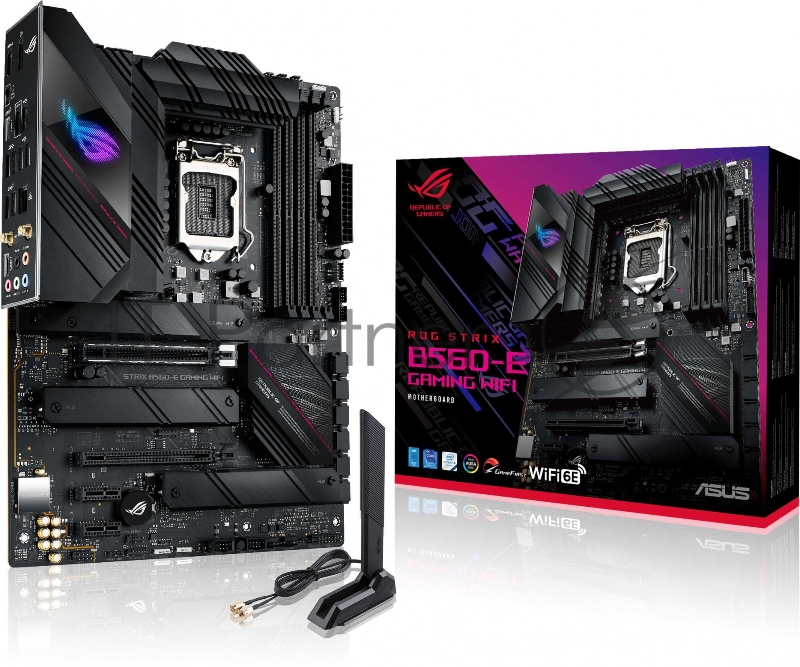 Материнская плата ASUS ROG STRIX B560-E GAMING WIFI, LGA1200, B560, 4*DDR4, HDMI+DP, CrossFireX, SATA3 + RAID, Audio, Gb LAN, USB 3.2*5, USB 2.0*5, ATX 90MB1880-M0EAY0