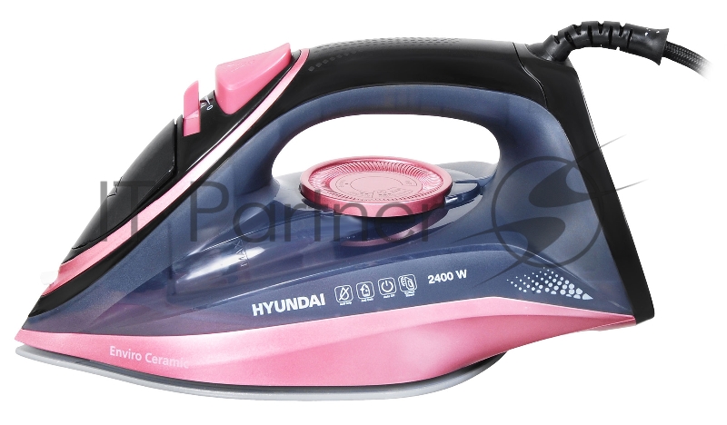 Утюг Hyundai H-SI01623 2400Вт черный/розовый