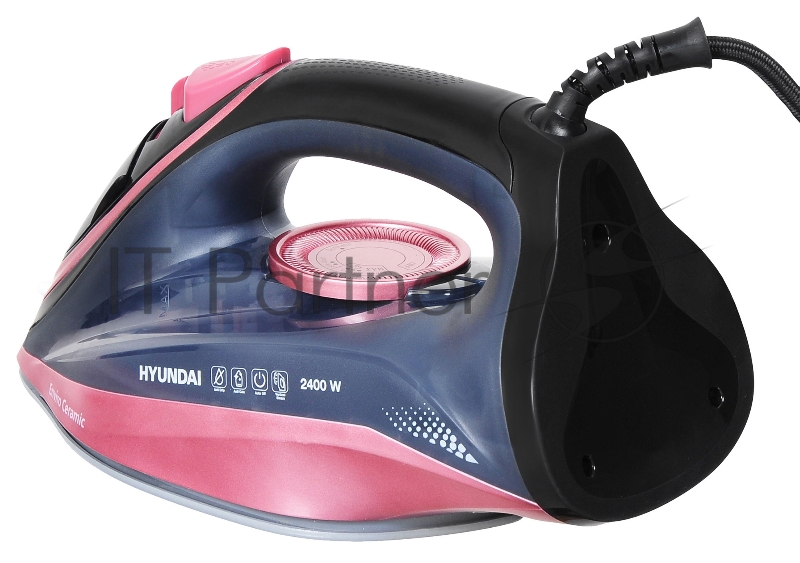 Утюг Hyundai H-SI01623 2400Вт черный/розовый
