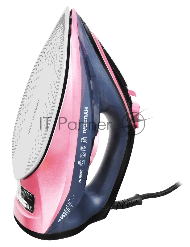 Утюг Hyundai H-SI01623 2400Вт черный/розовый