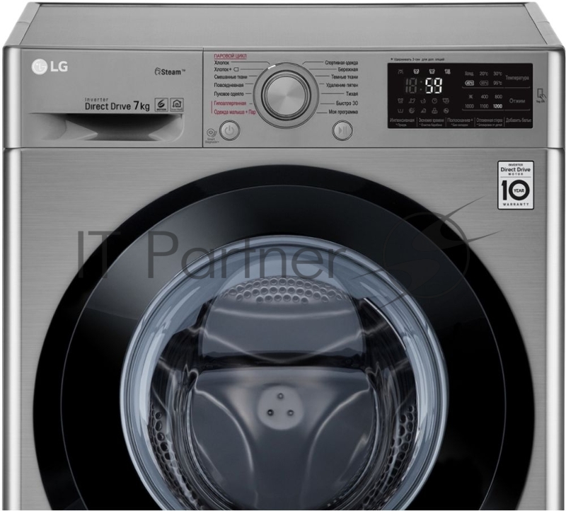 Стиральная машина LG F2J5HS6S класс: A загр.фронтальная макс.:7кг темно-серебристый