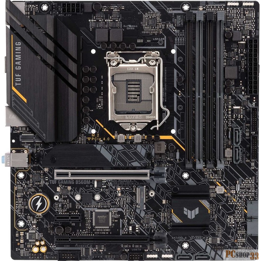 Материнская плата Asus TUF GAMING B560M-E Soc-1200 Intel B560 4xDDR4 mATX AC`97 8ch(7.1) 2.5Gg+HDMI+DP