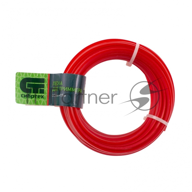 СИБРТЕХ Леска для триммера треугольная, 2,4 мм х 15 м, Россия 961655