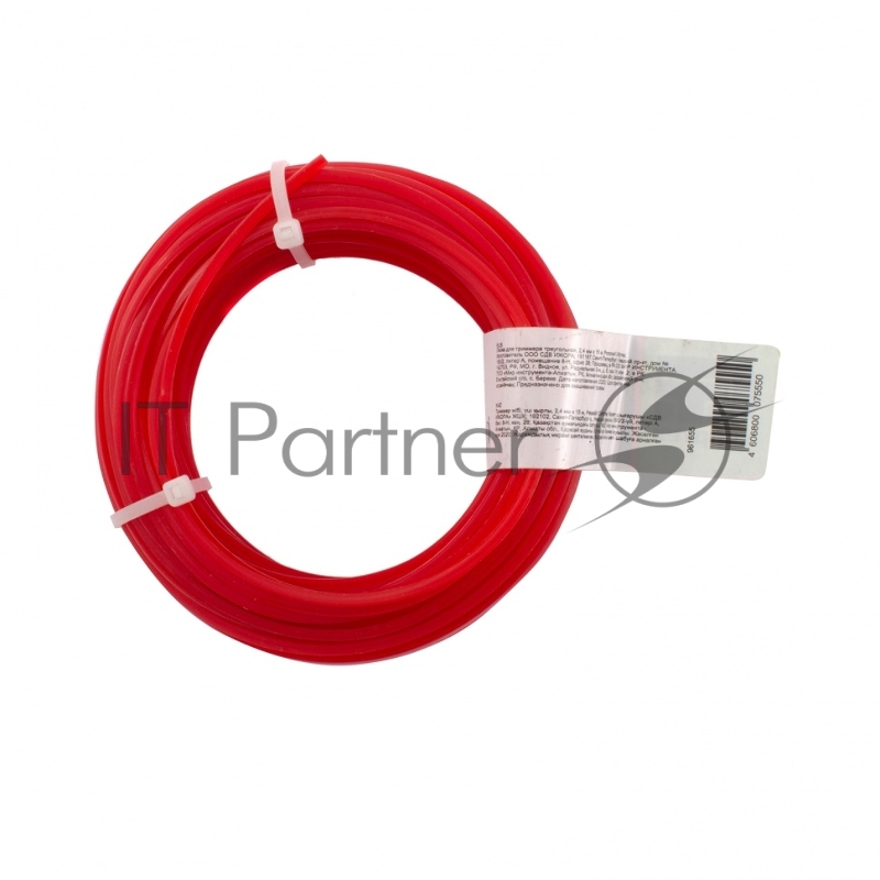 СИБРТЕХ Леска для триммера треугольная, 2,4 мм х 15 м, Россия 961655