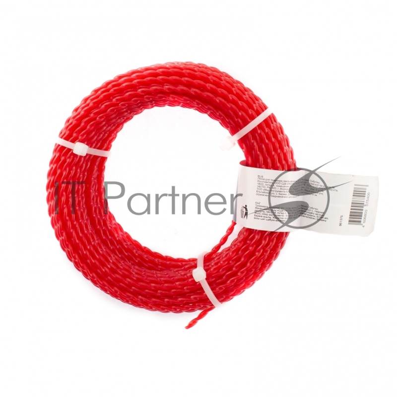 СИБРТЕХ Леска для триммера овальная витая, 2,4 мм х 15 м 961375