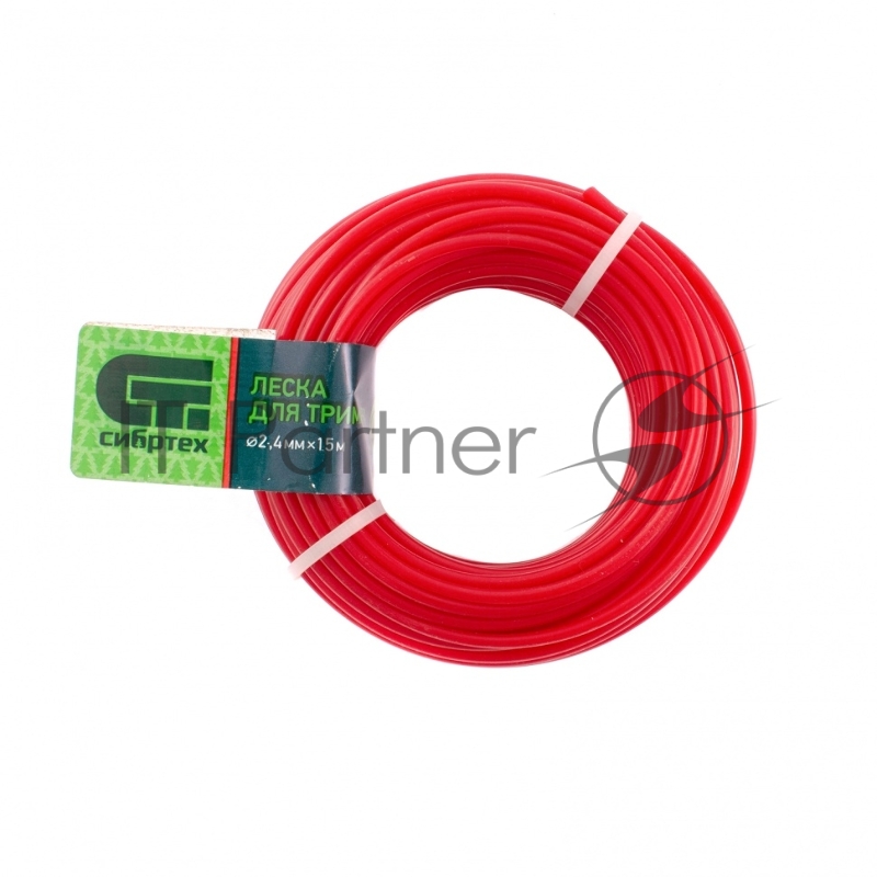 СИБРТЕХ Леска для триммера круглая 24 мм х 15 м Россия 961475