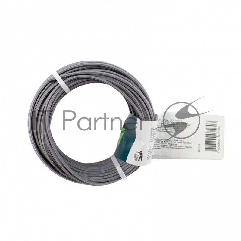 СИБРТЕХ Леска для триммера звезда армир алюминием 16 мм х 15 м Россия 961955