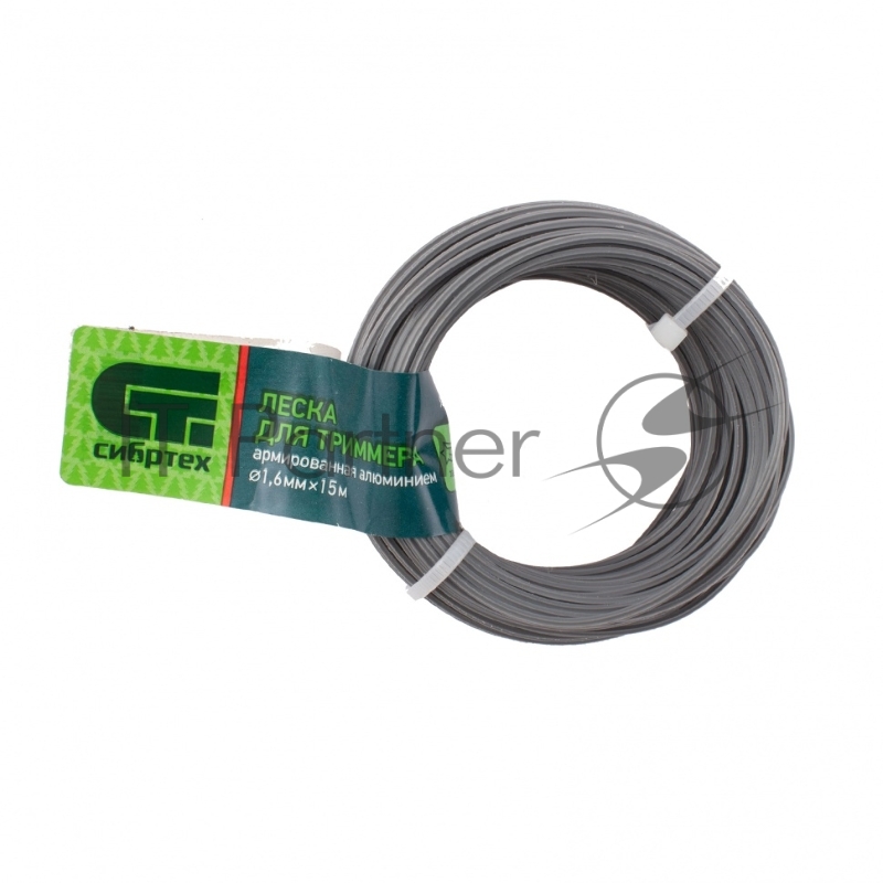 СИБРТЕХ Леска для триммера звезда армир алюминием 16 мм х 15 м Россия 961955