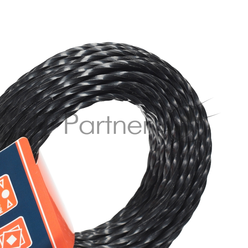 Леска PATRIOT D 2,4 мм L 12 м (скрученный квадрат, черный) 240-12-5, картонный подвес