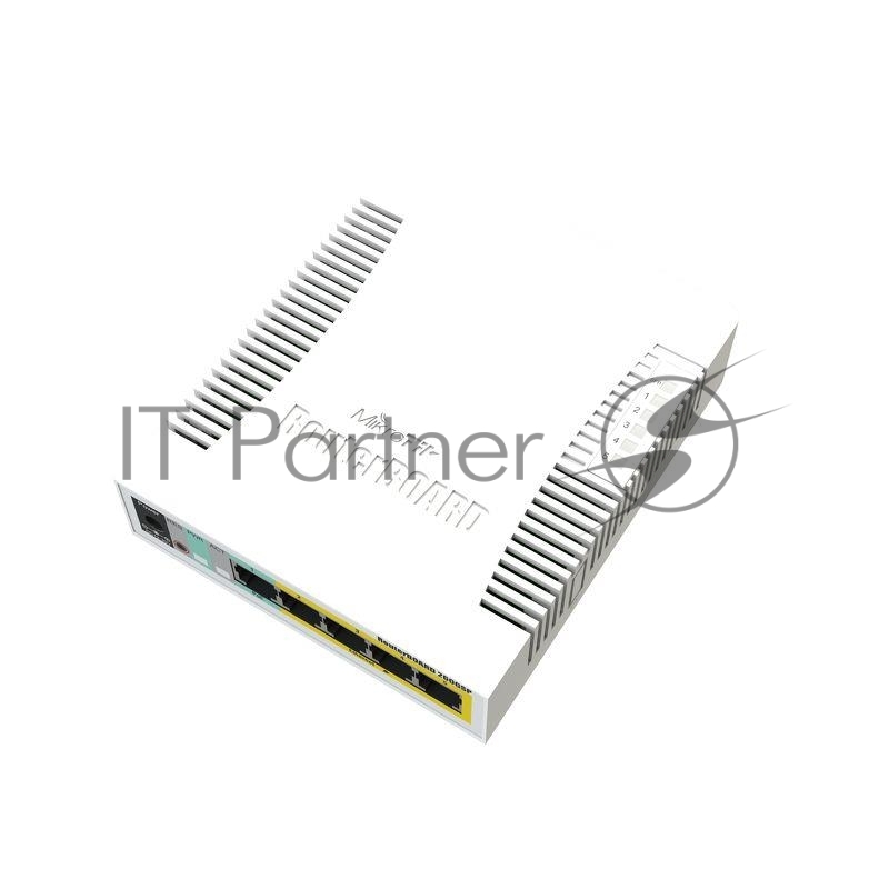Сетевое оборудование MikroTik RB260GSP (CSS106-1G-4P-1S) Коммутатор RouterBOARD 260GSP 1xSFP, 5x10/100/1000 Gigabit Ethernet, PoE with indoor case and power supply