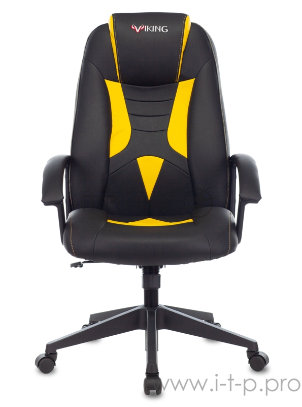 Кресло игровое Zombie VIKING-8 черный/желтый искусственная кожа крестовина пластик