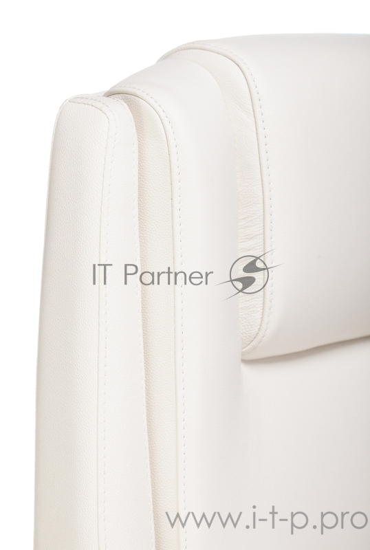 Кресло руководителя Бюрократ _DUKE белый кожа крестовина металл/дерево
