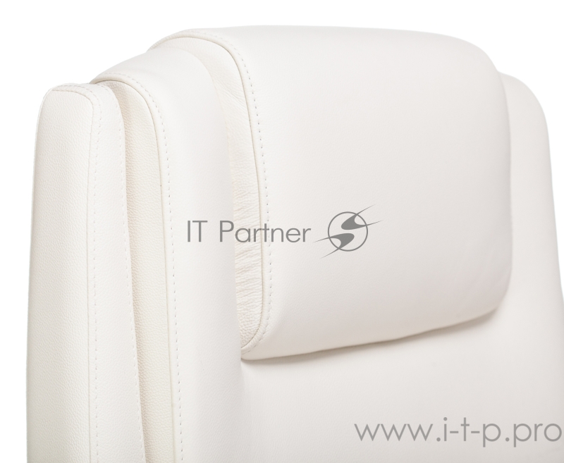 Кресло руководителя Бюрократ _DUKE белый кожа крестовина металл/дерево