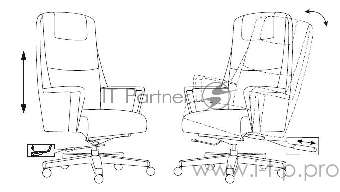 Кресло руководителя Бюрократ _DUKE белый кожа крестовина металл/дерево