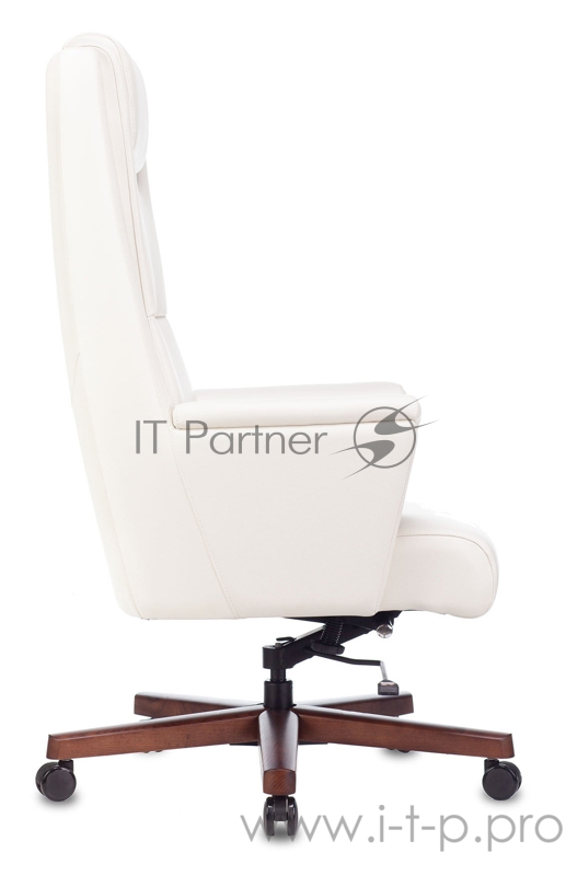 Кресло руководителя Бюрократ _DUKE белый кожа крестовина металл/дерево