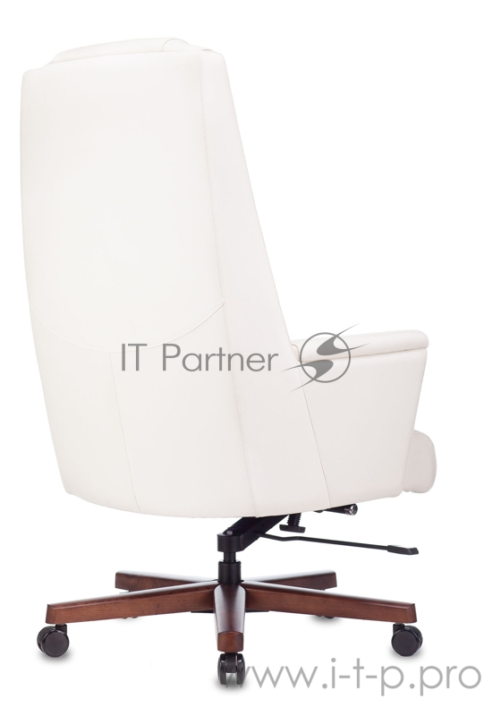 Кресло руководителя Бюрократ _DUKE белый кожа крестовина металл/дерево