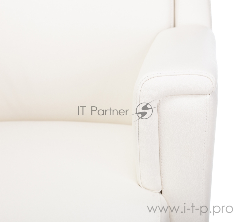 Кресло руководителя Бюрократ _DUKE белый кожа крестовина металл/дерево