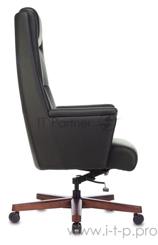 Кресло руководителя Бюрократ _DUKE черный кожа крестовина металл/дерево