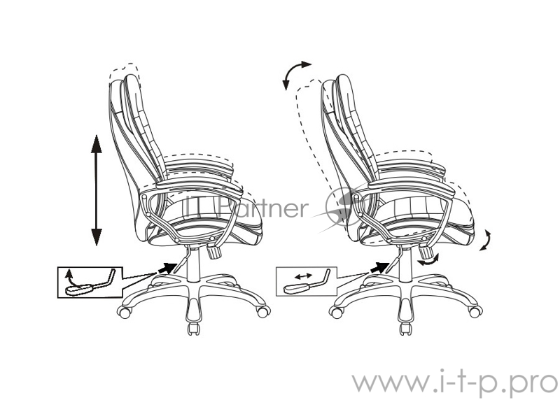 Кресло руководителя Бюрократ T-9950LT коричневый Boroko-37 искусственная кожа крестовина пластик