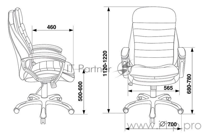 Кресло руководителя Бюрократ T-9950LT коричневый Boroko-37 искусственная кожа крестовина пластик