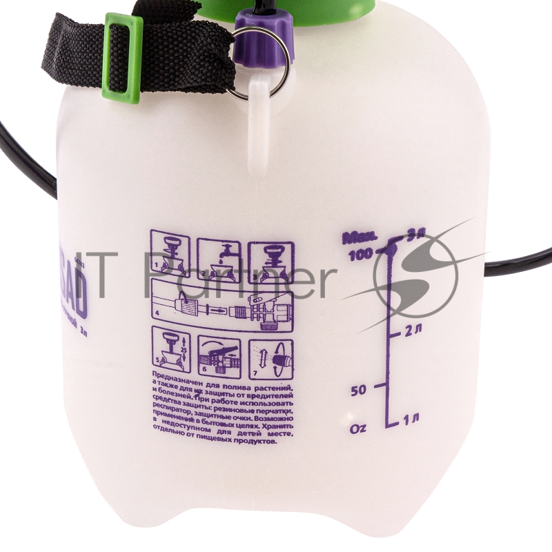 Опрыскиватель PALISAD ручной с горловиной 3л, насосом, шлангом, разбрызгиватель 64743