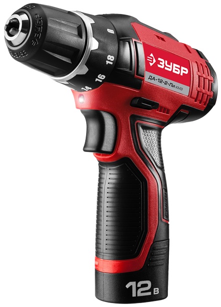 Дрель, Шуруповерт ЗУБР ДА-12-2-Ли КМ3 Дрель-шуруповерт ДА-12-2-Ли КМ3 {12 В, Li-Ion, ЗУБР }