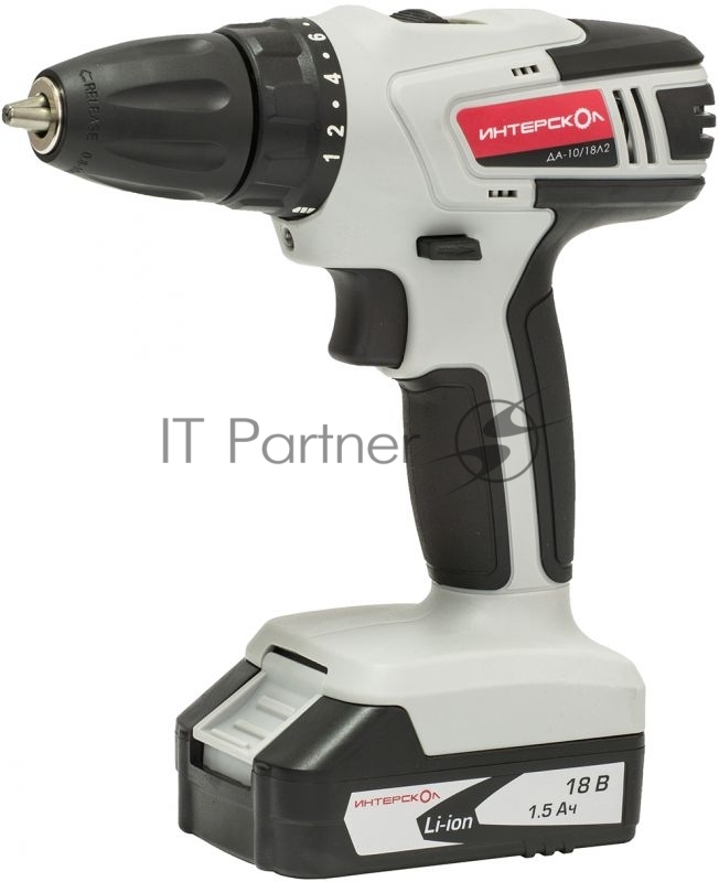 Дрель, Шуруповерт ИНТЕРСКОЛ ДА-10/18Л2 (Li-ion) акк. дрель-шуруп. (2 аккум.) 518.0.2.00