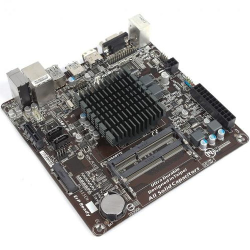 GA-J1800N-D2H, Intel® Dual-Core Celeron®J1800 (2.41 GHz), 2xDDR3-1600 SO-DIMM, D-SUB+HDMI, 1xPCI-Ex1