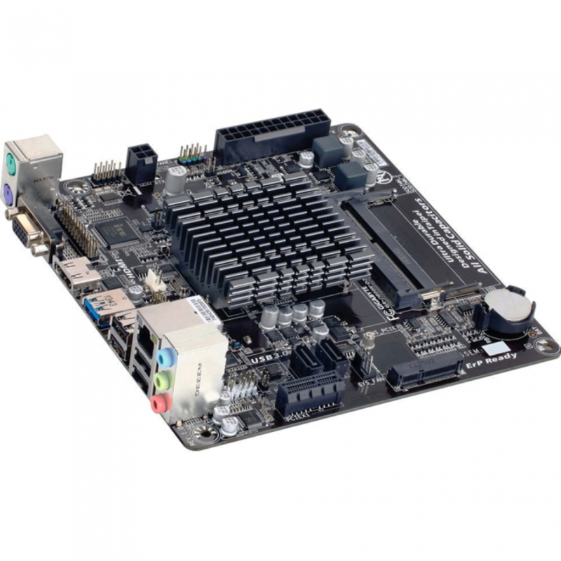 GA-J1800N-D2H, Intel® Dual-Core Celeron®J1800 (2.41 GHz), 2xDDR3-1600 SO-DIMM, D-SUB+HDMI, 1xPCI-Ex1