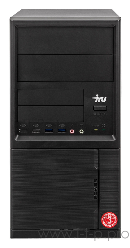 ПК IRU Office 613 MT i3 10100 (3.6)/4Gb/SSD240Gb/UHDG 630/Free DOS/GbitEth/400W/черный