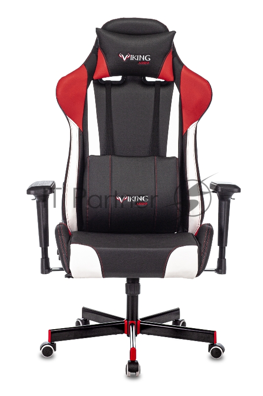 Кресло игровое Zombie VIKING TANK черный/красный/белый искусственная кожа с подголов. крестовина металл