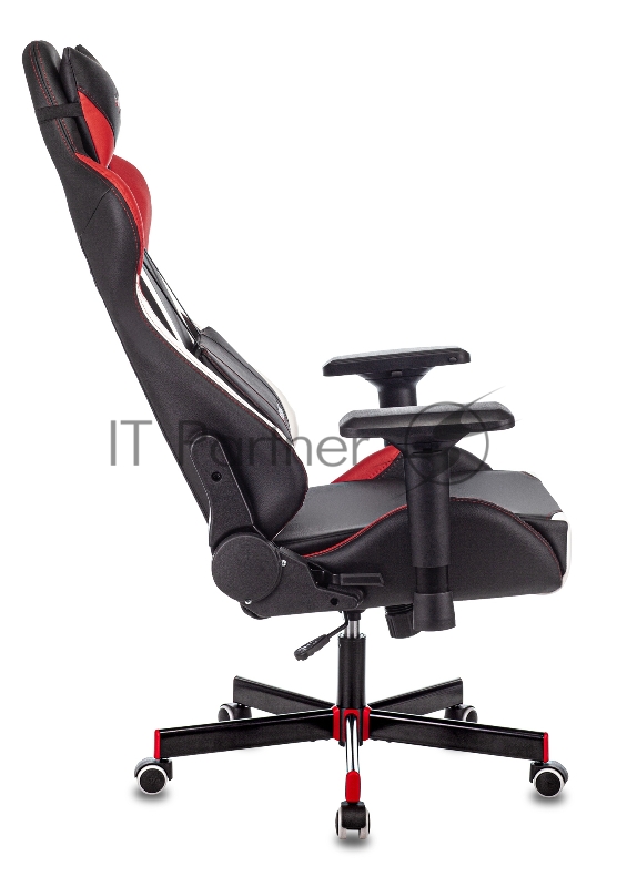 Кресло игровое Zombie VIKING TANK черный/красный/белый искусственная кожа с подголов. крестовина металл