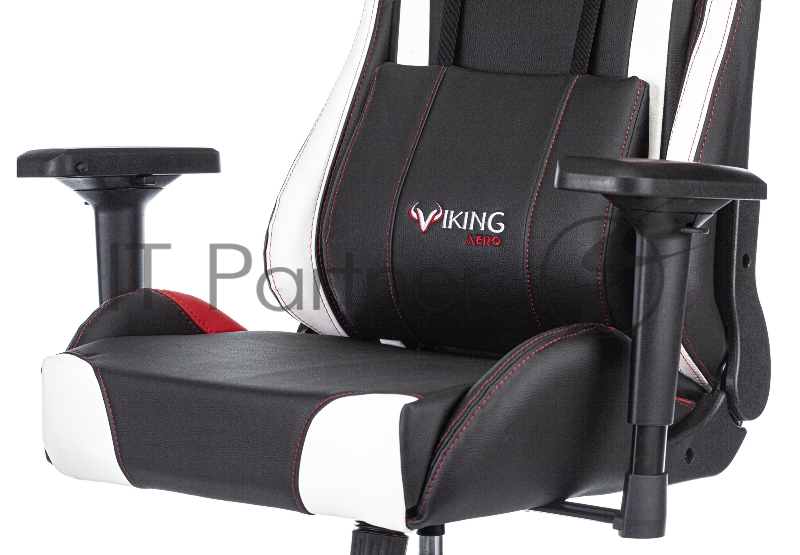 Кресло игровое Zombie VIKING TANK черный/красный/белый искусственная кожа с подголов. крестовина металл