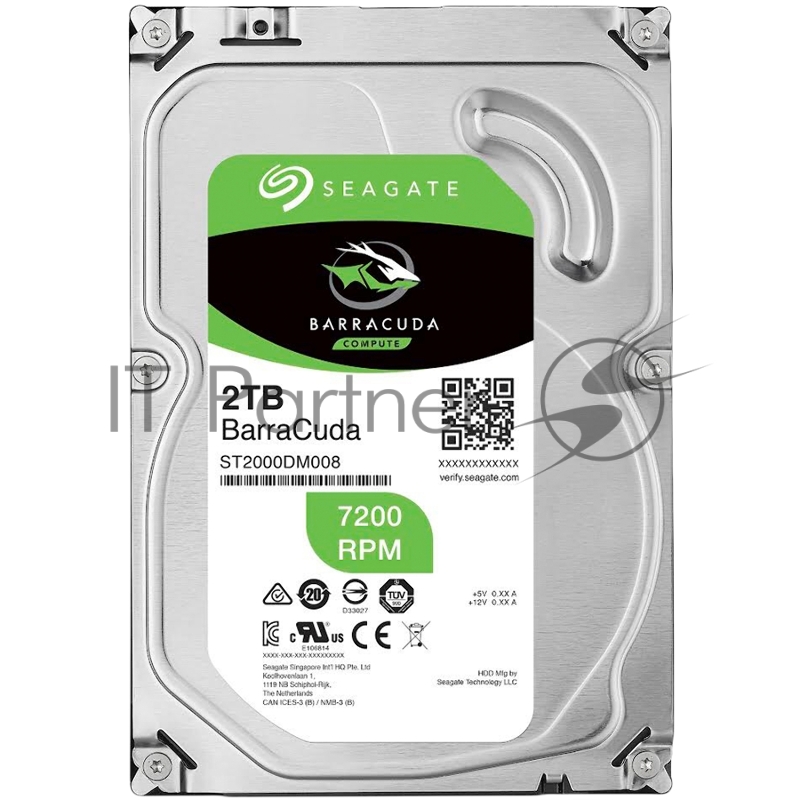 Жесткий диск 2TB Seagate Barracuda (ST2000DM008) {SATA 6 Гбит/с, 7200 rpm, 256mb buffer,3.5}
