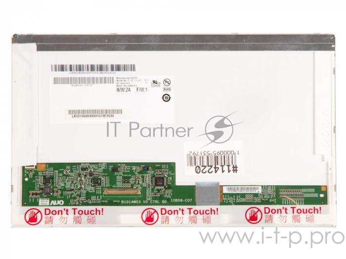 Матрица 10.1 Glare B101AW03 V.0, WSVGA 1024x600, 40L, cветодиодная (LED), AU Optronics