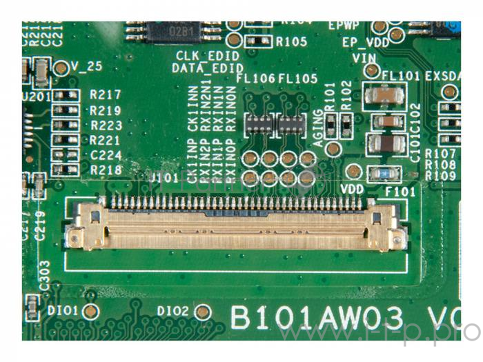 Матрица 10.1 Glare B101AW03 V.0, WSVGA 1024x600, 40L, cветодиодная (LED), AU Optronics