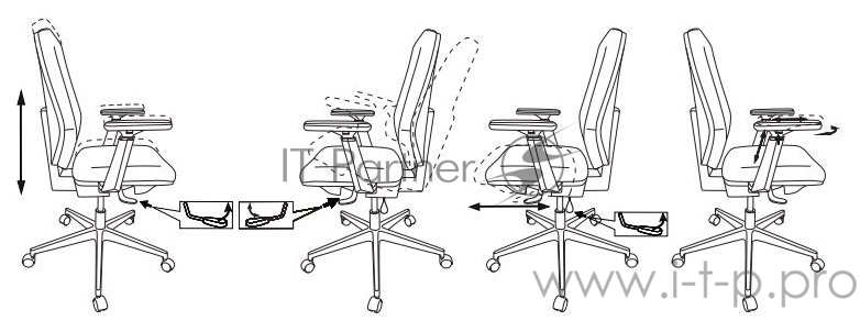 Кресло Бюрократ CH-545/LUX черный 38-418 крестовина алюминий