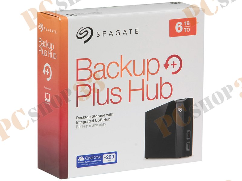 Внешний жесткий диск 6000ГБ Seagate Backup Plus Hub STEL6000200, черный (USB3.0)