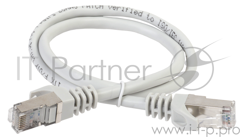 Патч-корды, Патч-панели ITK PC01-C5EF-1M Коммутационный шнур (патч-корд), кат.5Е FTP, 1м, серый
