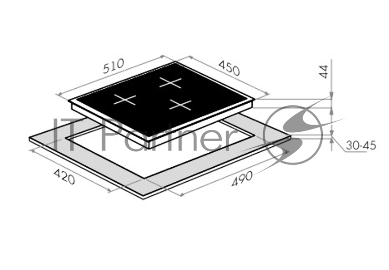 Электрическая индукционная панель MAUNFELD EVI.453-BK