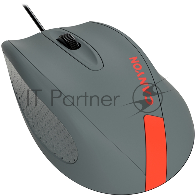 Мышь Wired Optical Mouse with 3 keys, DPI 1000 With 1.5M USB cable,Gray-Red,size 68*110*38mm,weight:0.072kg