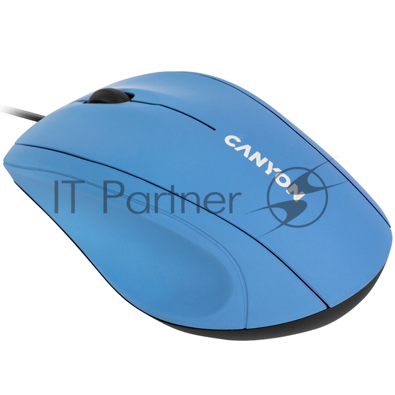 Мышь Wired Optical Mouse with 3 keys, DPI 1000 With 1.5M USB cable,Light Blue,size 72*108*40mm,weight:0.077kg