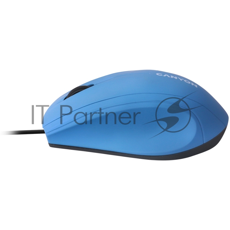 Мышь Wired Optical Mouse with 3 keys, DPI 1000 With 1.5M USB cable,Light Blue,size 72*108*40mm,weight:0.077kg