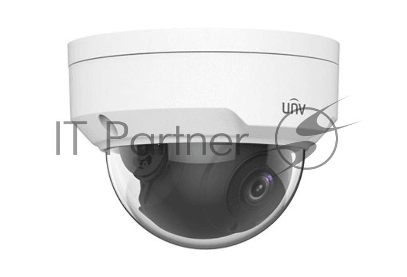 Видеокамера UNV IP Купольная антивандальная 2 Мп с ИК подсветкой до 30м, фикс. объектив 4.0 мм
