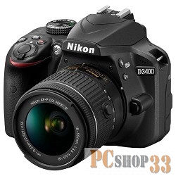Цифровая фотокамера Nikon D3400 Black KIT 18-55mm P VR 24,7Mp, 3