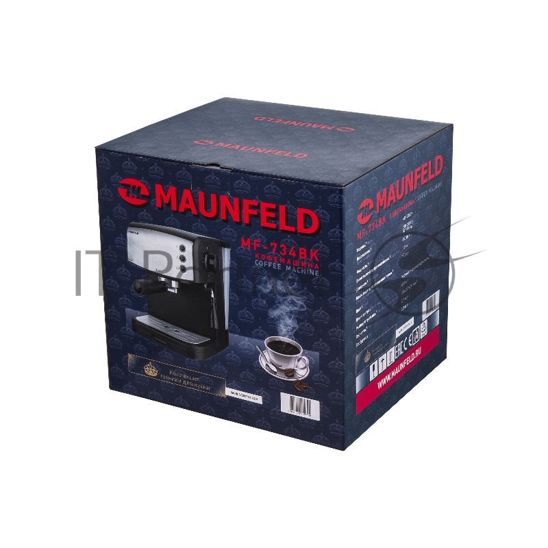 Кофемашина рожкового типа MAUNFELD MF-734BK