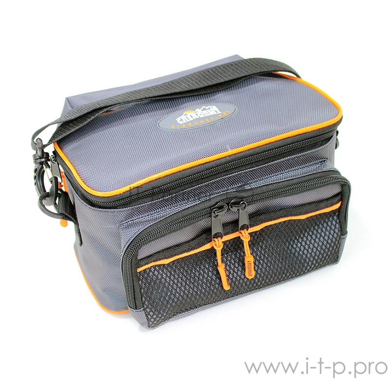 Сумка рыболовная СЛЕДОПЫТ Sling Lure Bag M, 26х14х22 см, цв. серый + 3 коробки Luno 18/4/