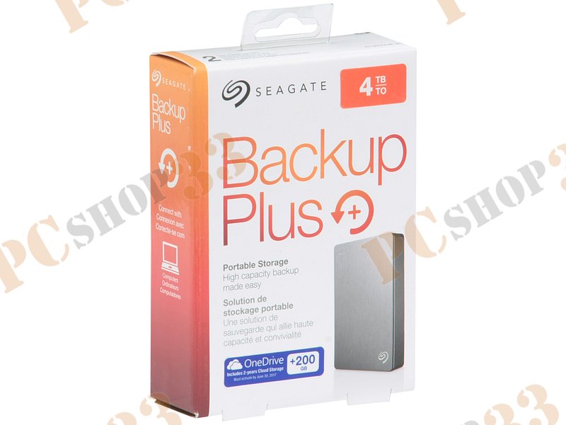 Внешний жесткий диск 4000ГБ 2.5 Seagate Backup Plus STDR4000900, серебр. (USB3.0)