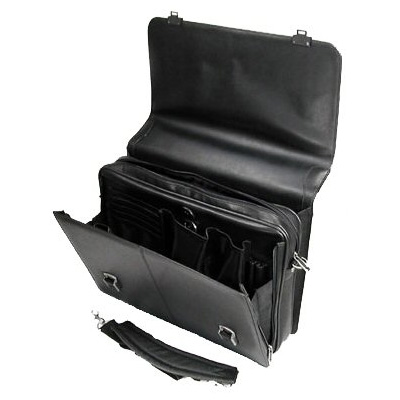 Сумка для ноутбука Сумка PORTCASE HB-1017 Black {кожа, черн.до 17
